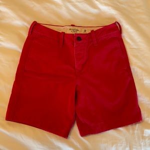 Abercrombie & Fitch Red Shorts 28 Waist